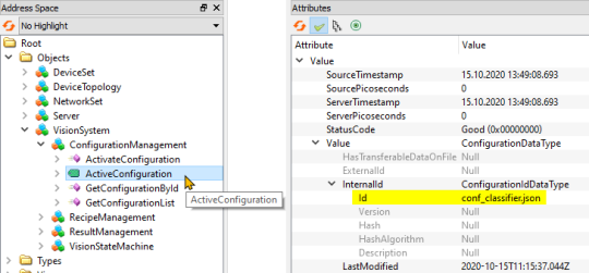 conf_classifier.json 아이디는 ActiveConfiguration 노드에 값으로 출력됩니다.
