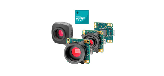 “onsemi AR2020 20 MP” 라벨이 부착된 IDS 카메라 uEye XLE 및 Icon의 4개 모델 버전