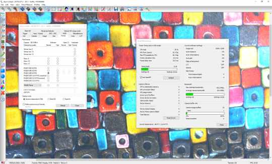 IDS Software Suite: uEye Cockpit - 포맷 설정들