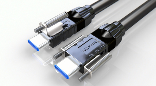 왼쪽 후면에는 단일 나사 연결, 오른쪽 전면에는 이중 나사 연결이 가능한 USB Type-C 커넥터가 있습니다.