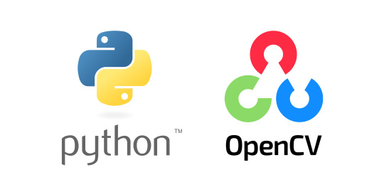 Python과 OpenCV 로고가 나란히 배치됨