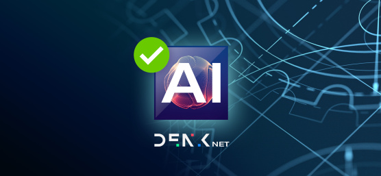 DENKnet 로고와 AI 심볼의 조합