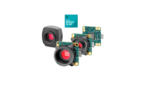 “onsemi AR2020 20 MP” 라벨이 부착된 IDS 카메라 uEye XLE 및 Icon의 4개 모델 버전