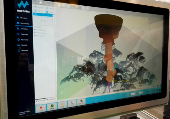 3D 포인트 클라우드가 있는 화면의 소프트웨어
