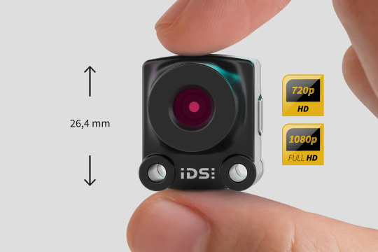 높이 26.4mm, HD 및 Full HD 아이콘을 갖춘 uEye XS 카메라