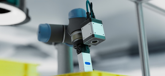 상자 속 자재를 검사하는 IDS 3D 카메라 Nion