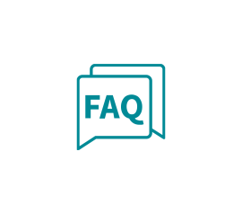 자주 묻는 질문을 상징하는 'FAQ'라는 텍스트가 담긴 말풍선 두 개.