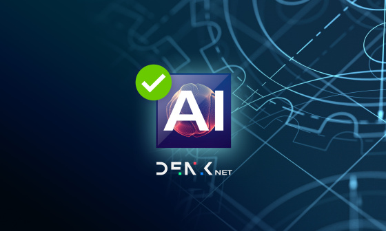 DENKnet 로고와 AI 심볼의 조합