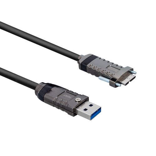 USB 3, AOC, 액티브 케이블, 일자형, 나사식, 10m