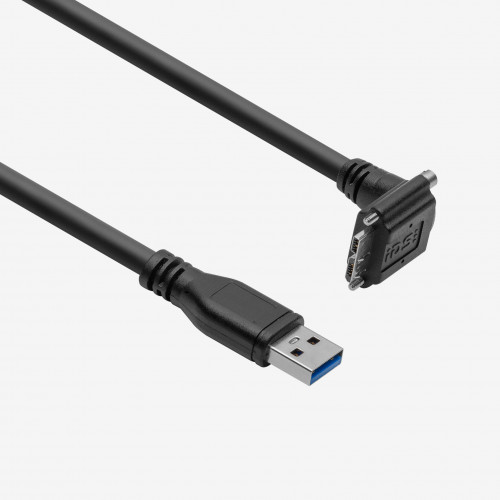 USB 3, 표준 케이블, 아래쪽으로 각짐, 나사식, 1.5m