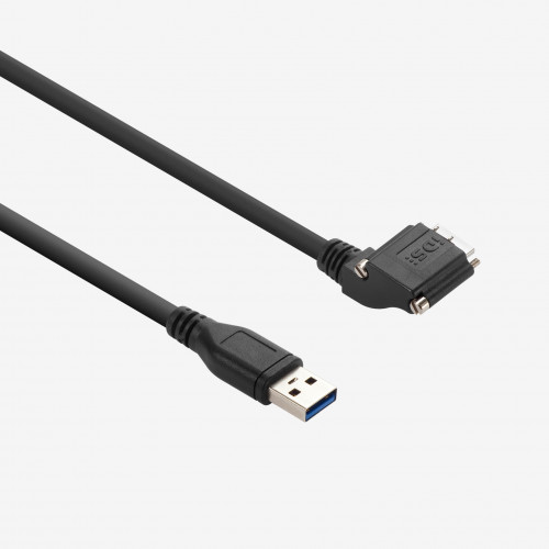 USB 3 표준 케이블, 왼쪽 각짐, 나사식, 5m