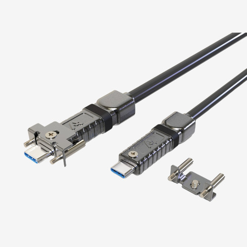 USB 3, AOC, 액티브 케이블, 일자형, 나사식, 10m