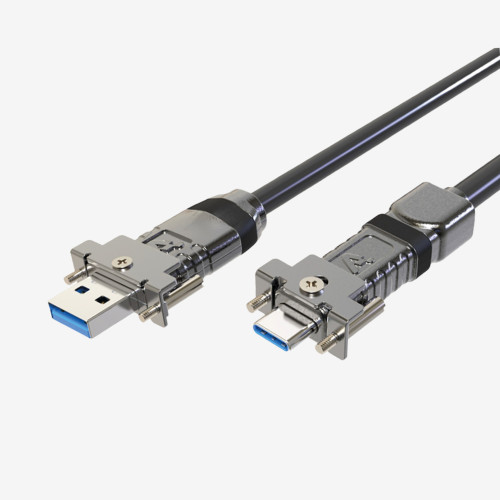 USB 3, AOC, 액티브 케이블, 일자형, 나사식, 5m